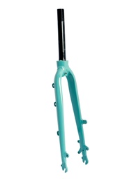[202FR28TU210001] Fork, Fork for c104, Drawing L0128/S0128-SE2021, 28inchX204mm, 110mm hub opening, turquoise, color code YS7336