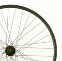WAM - Bike wheel front 28, 6-bolt disc, black 