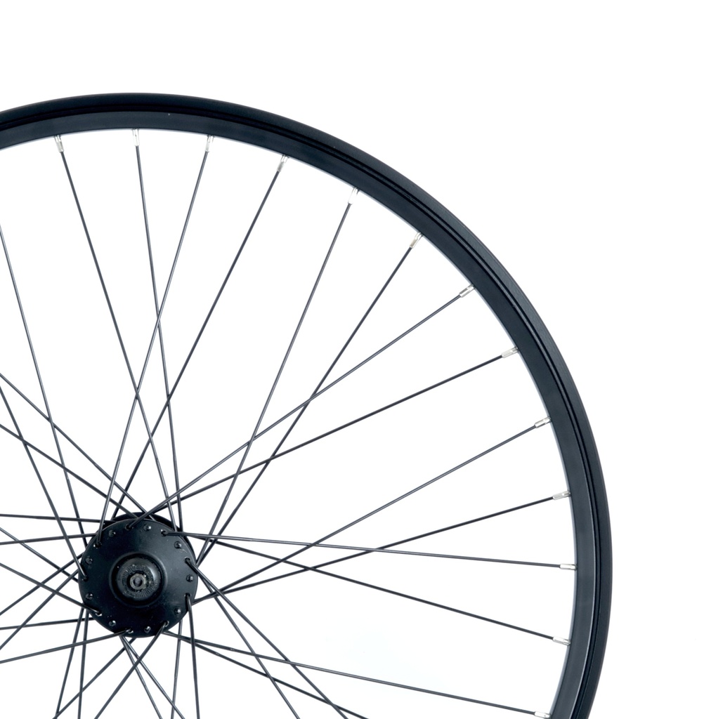 WAM - Bike wheel front 26, 6-bolt disc, black