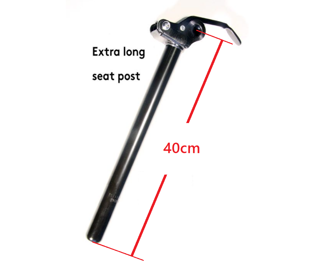 SEATPOST - TILTABLE - 40cm - BLACK