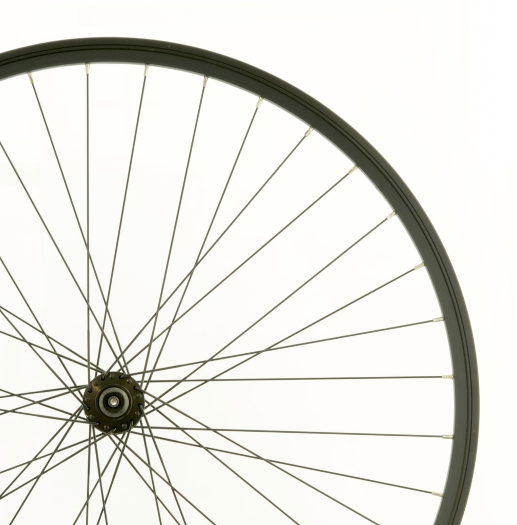 WAM - Bike wheel front 28, centerlock disc, QR, black