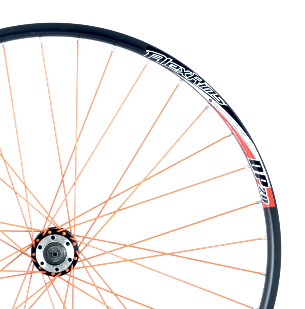 Wheel Front EPIX 28 (for disc) Alex DP21 rim, orange