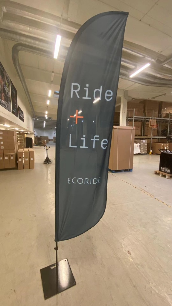 Beach flag, Ride plus life, short