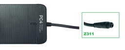 [213ER4ASEBK0001] MDA/Maiderui, Charger, 36V 4A, BC254360030, Swedish power plug, L-Shaped connection plug, EcoRide 2021 logo, Black